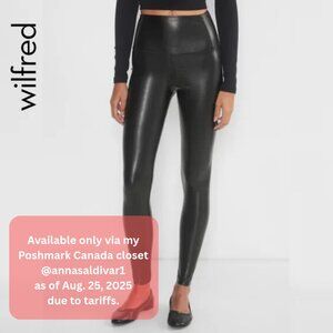 ❌SOLD Sz S Aritzia Wilfred Free Daria Pant - Black Faux Leather